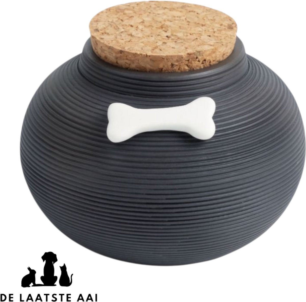 Schwarze Urne - 350 ml - mit Erinnerungsanhängern