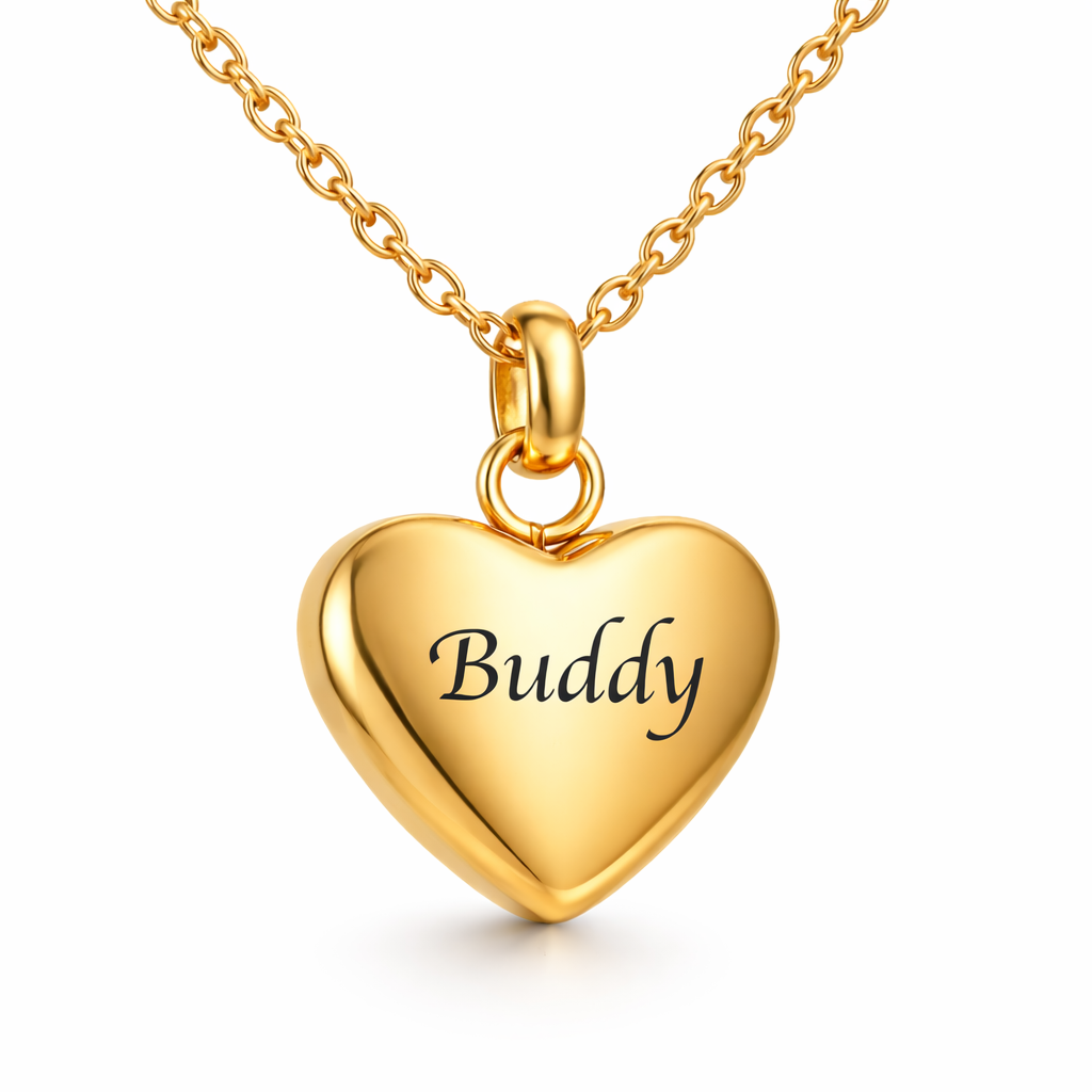 Herzanhänger – Pfotenabdrücke – Gold und Roségold