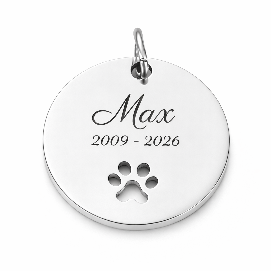 Gedenkfläschchen – mit graviertem Anhänger