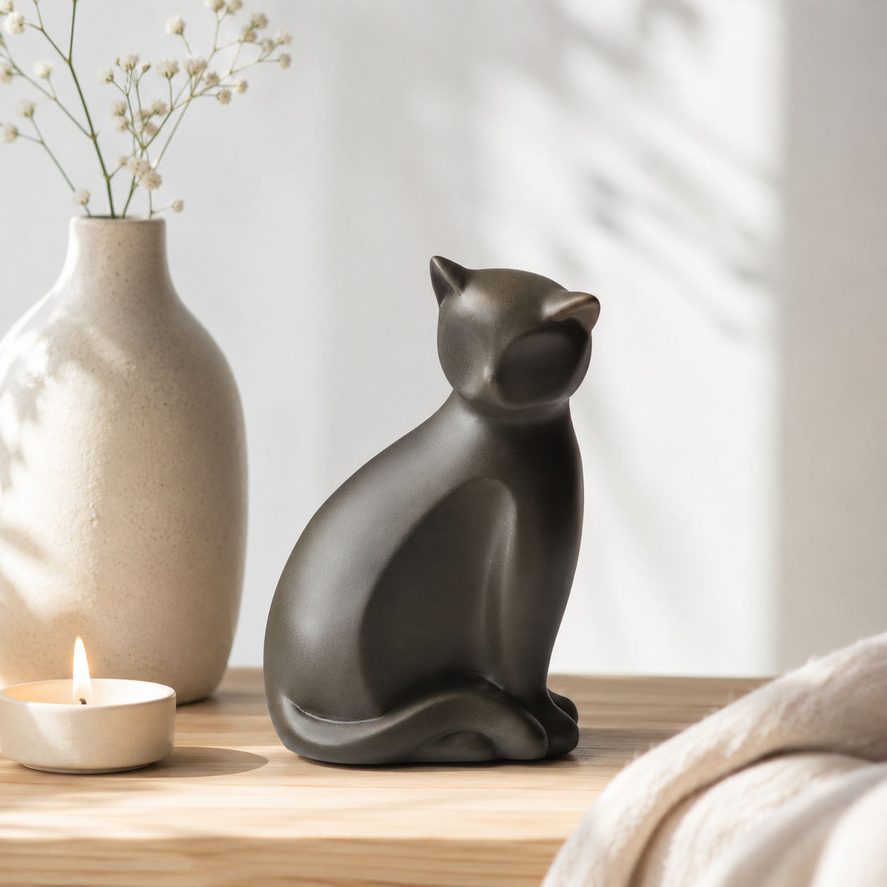 Urne Katze - Gravierter Anhänger mit Namen - 300 ML