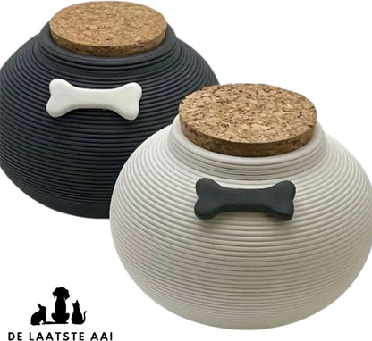 Schwarze Urne - 350 ml - mit Erinnerungsanhängern