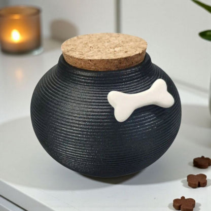 Schwarze Urne - 350 ml - mit Erinnerungsanhängern