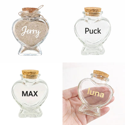 memorial flesje met naam huisdier