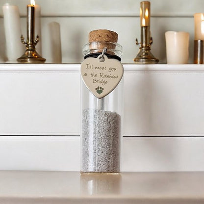 memorial flesjes voor kat of hond, gedenkflacon, herinnering aan kat of hond, bewaren plukjes vacht van kat of hond