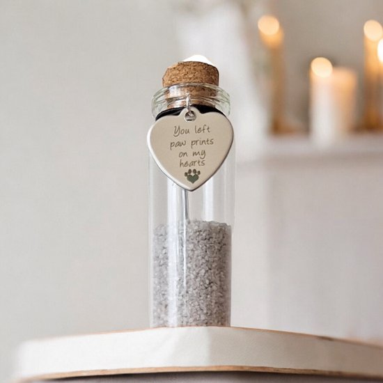 memorial flesjes voor kat of hond, gedenkflacon, herinnering aan kat of hond, bewaren plukjes vacht van kat of hond