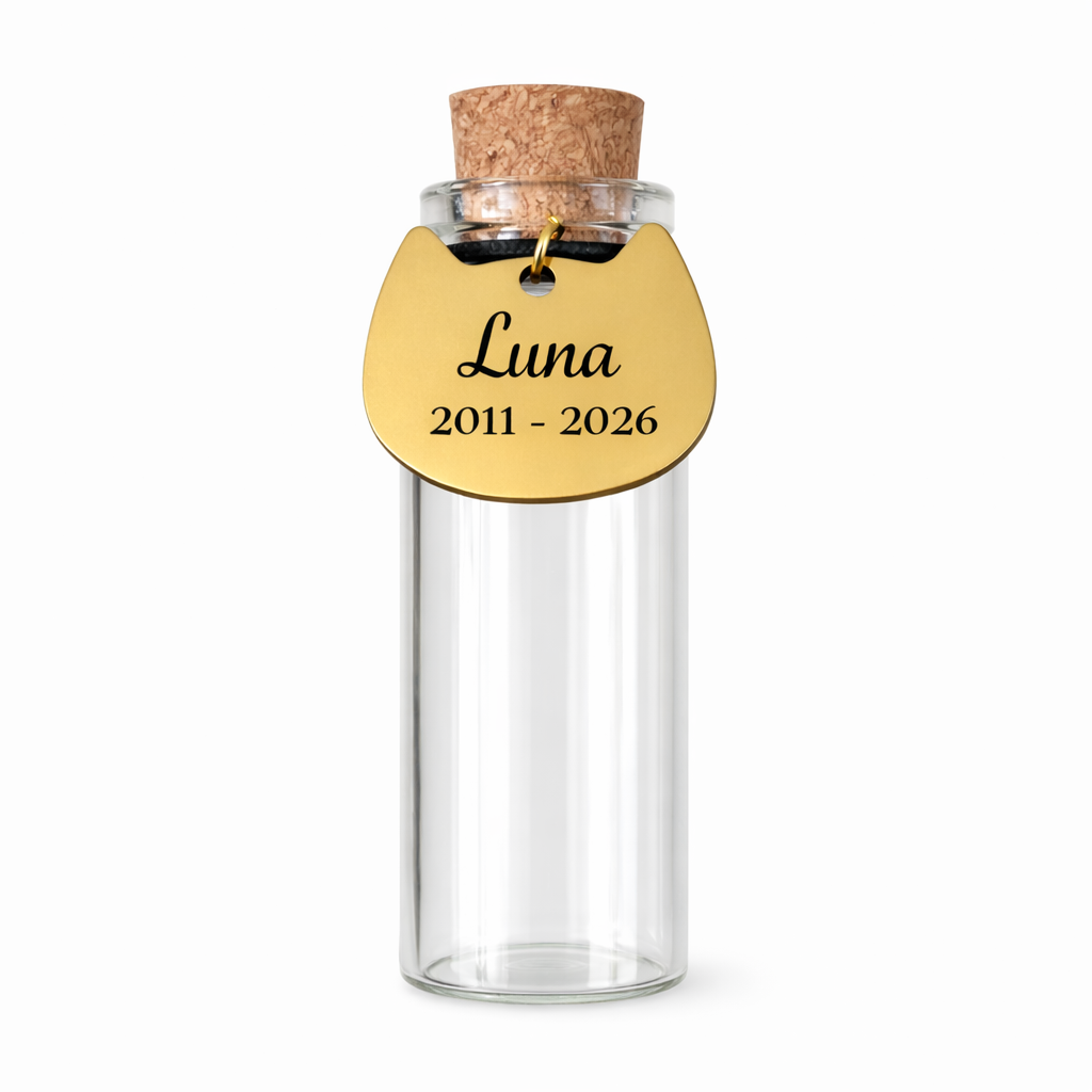 Gedenkflasche – Anhänger mit Namen 