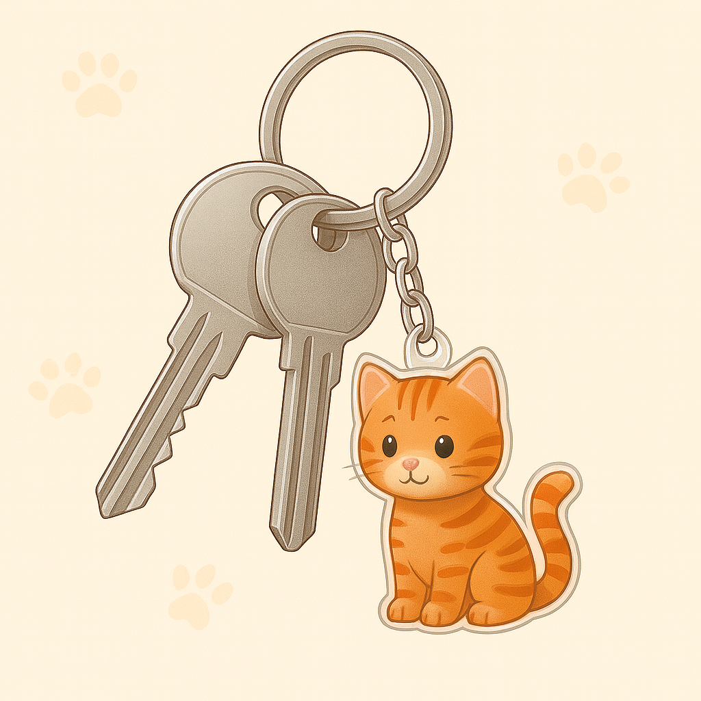 Pet Hair Gedenksleutelhanger voor kat

