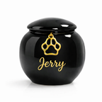 Mini Urn - 80 ML - Zwart - Met Hangertje