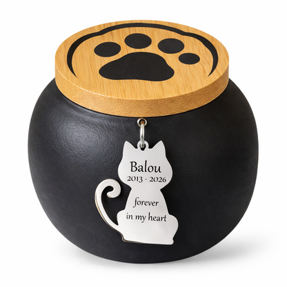 Urnenkatze – 150 ml – Schwarz