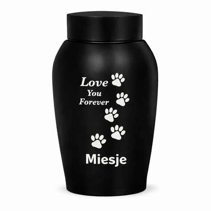 Urne – 500 ml – Schwarz – Ich liebe dich für immer