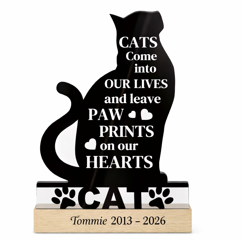 Herinneringsornament Kat – Paw Prints on our Hearts