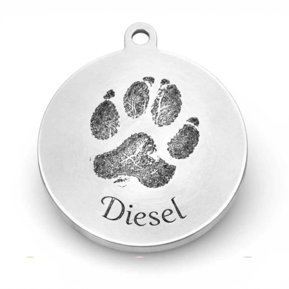 Schlüsselanhänger mit Pfotenabdruck