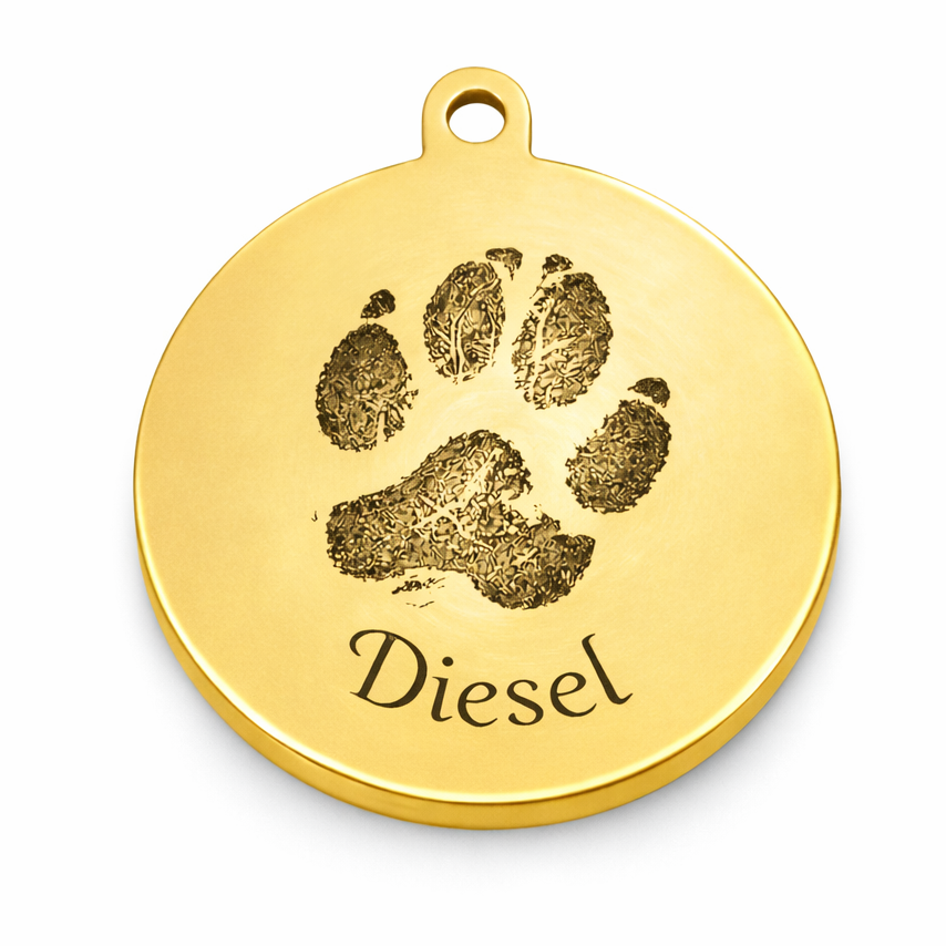 Schlüsselanhänger mit Pfotenabdruck