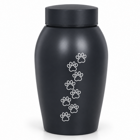 Urne - Edelstahl - 500 ML - Pfotenabdrücke