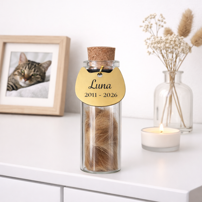 Gedenkflasche – Anhänger mit Namen 