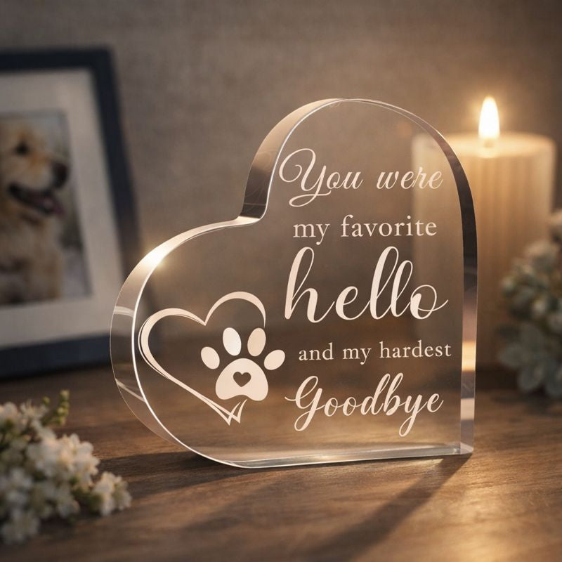 Herdenkingsbeeld voor huisdier - Favorite hello