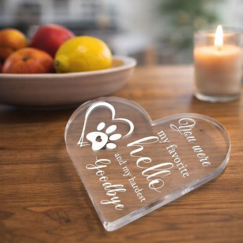 Herdenkingsbeeld voor huisdier - Favorite hello