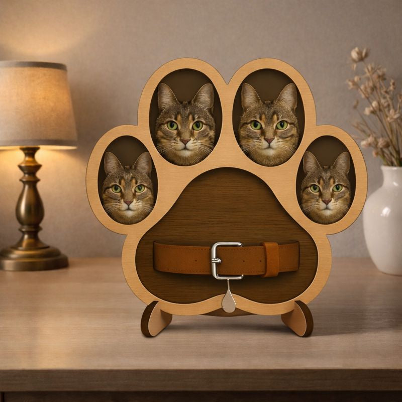 Beinförmiger Bilderrahmen mit Kragenhalterung und Aschenbecher