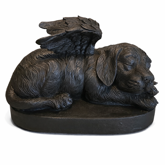 Urne Schlafender Hund - Schwarz