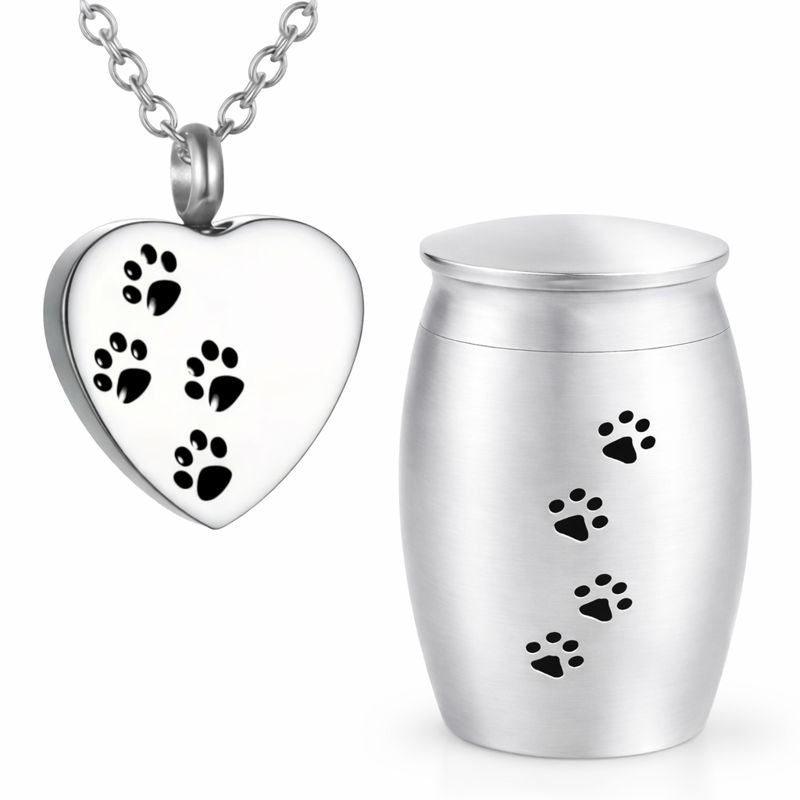 Gedenkset: Mini-Urne und Asche-Anhänger