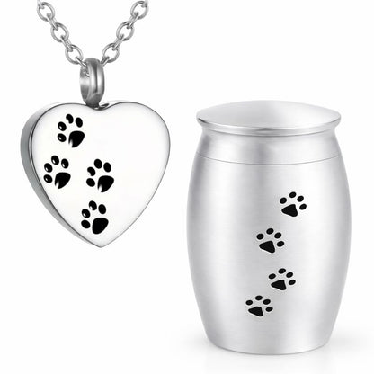 Gedenkset: Mini-Urne und Asche-Anhänger