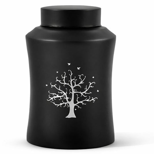Urne – 250 ml – Schwarz – Baum des Lebens
