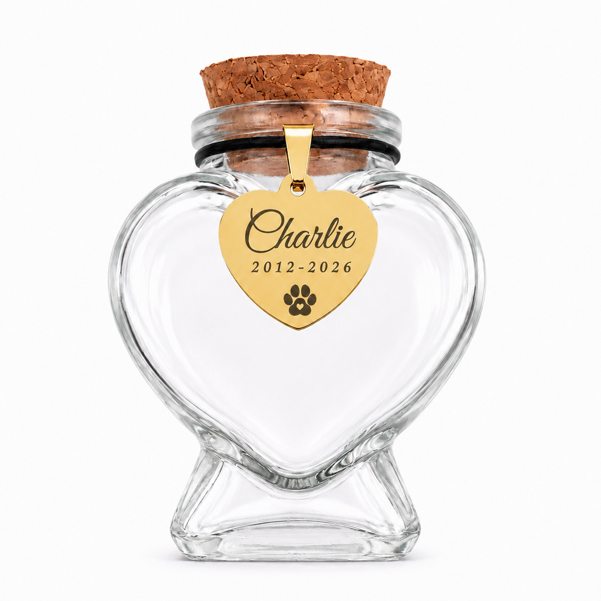 Memorial flesje - Gegraveerde hanger