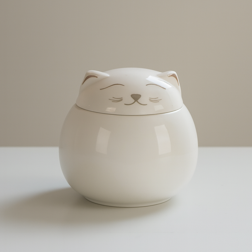 Mini-Urne für Katze – Weiß 