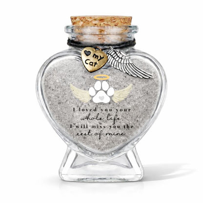 Gedenkflasche – mit Text – Katze