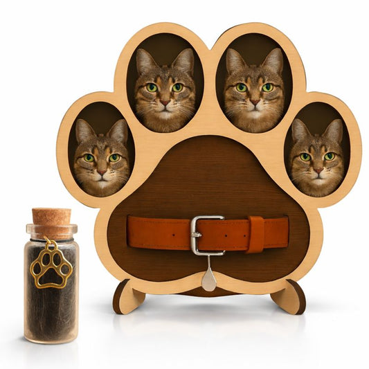 Beinförmiger Bilderrahmen mit Kragenhalterung und Aschenbecher