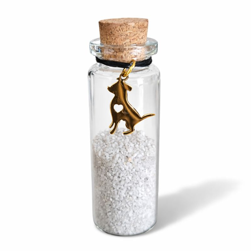 Gedenkflasche – Hund – Gold 