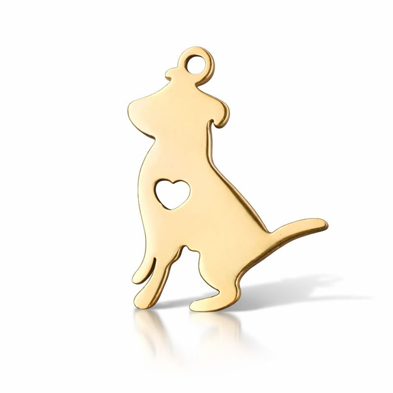 Gedenkflasche – Hund – Gold 