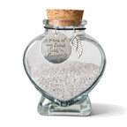 glazen mini urn voor een kleine hoeveelheid as, of een plukje vacht van je hond, kat of een ander geliefd huisdier. Ideaal als herinneringsflesje voor