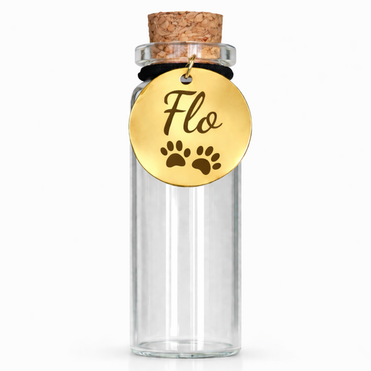 Gedenkfläschchen – Gravierter Anhänger