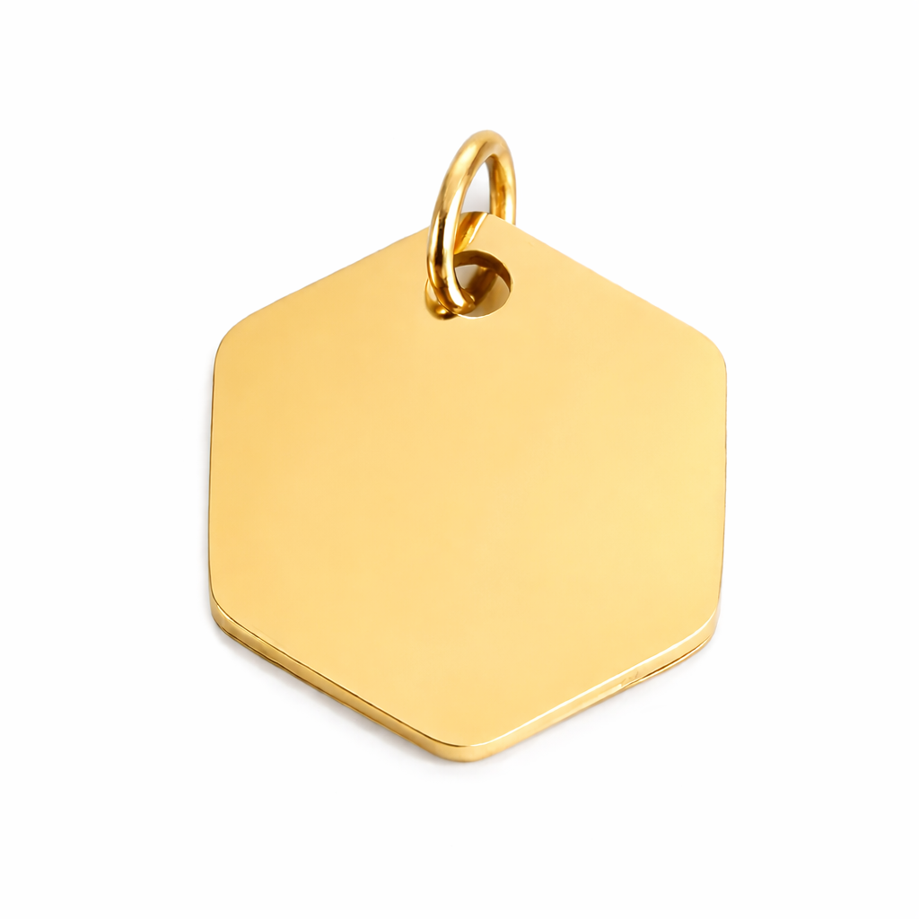Anhänger mit Gravur - Hexagon