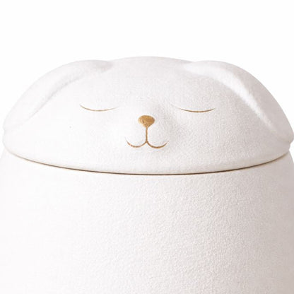 detail witte honden mini urn