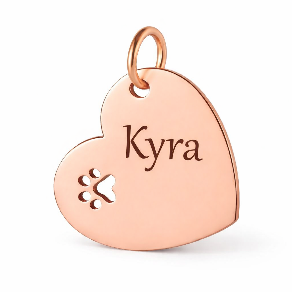 Anhänger mit Gravur – Herz mit Pfotenabdruck