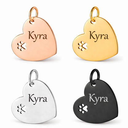 Anhänger mit Gravur – Herz mit Pfotenabdruck