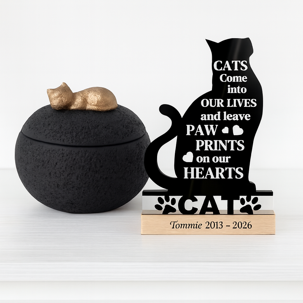 Herinneringsornament Kat – Paw Prints on our Hearts