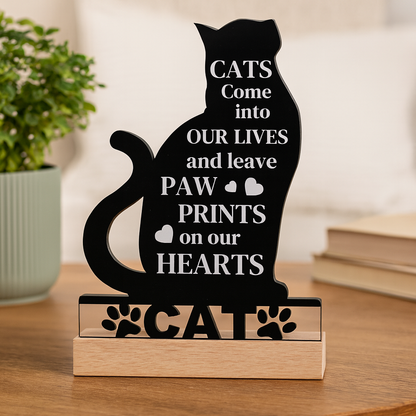 Herinneringsornament Kat – Paw Prints on our Hearts