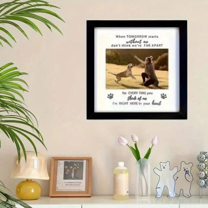 Prachtige gedenk fotolijst met glazen asbuisje