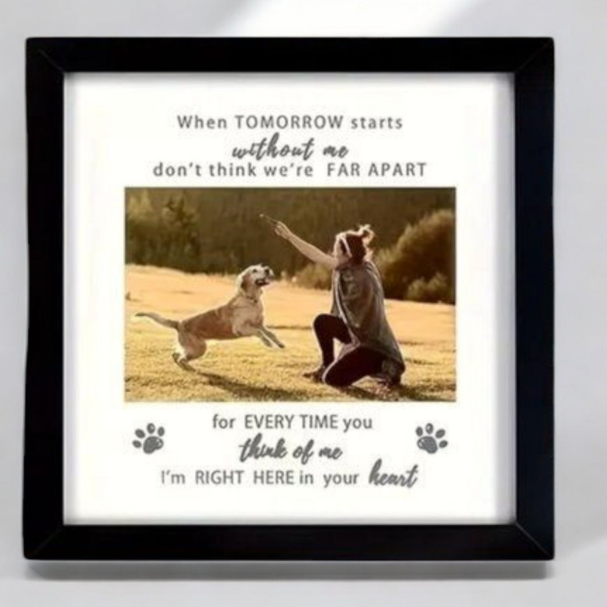 Herdenkingsfotolijst met asbuisje
