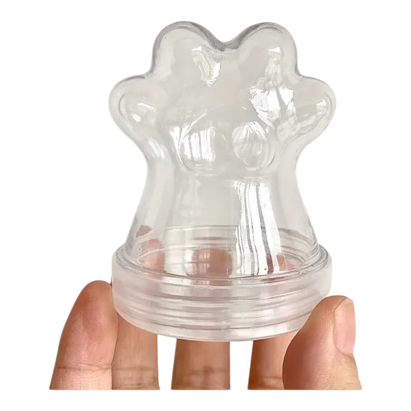 Transparant kattenpoot bewaarpotje voor as of aandenken

