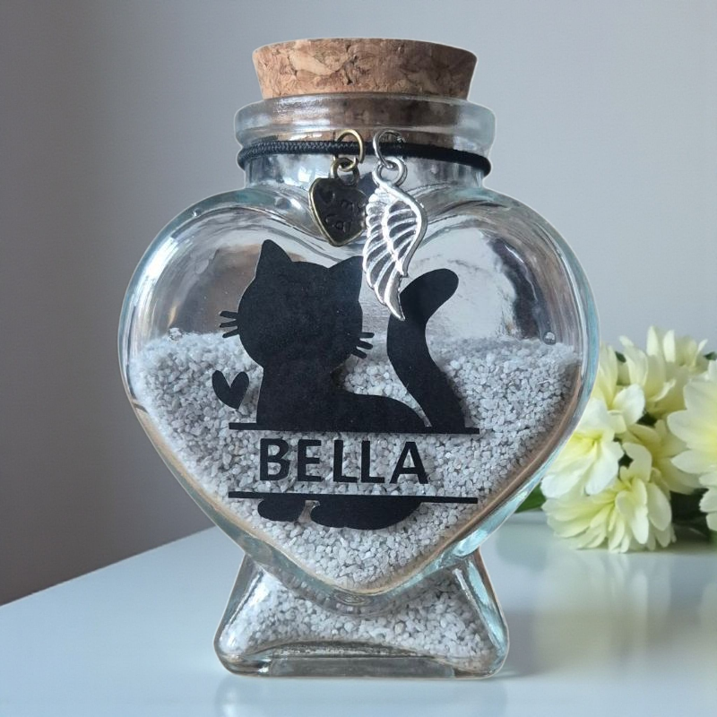 Gedenkflasche mit Namen