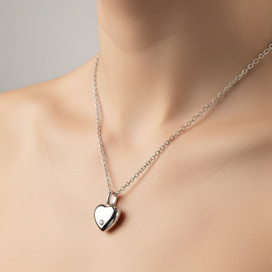 Herzanhänger mit Zirkonia 