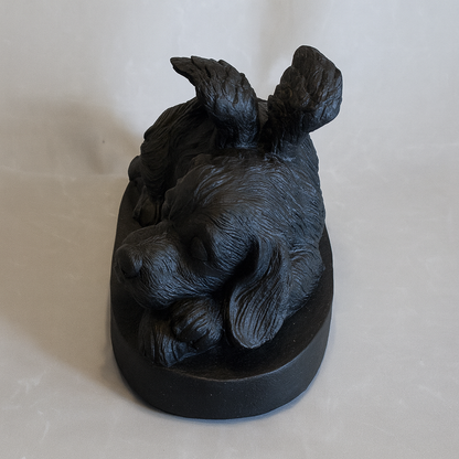 Urne Schlafender Hund - Schwarz