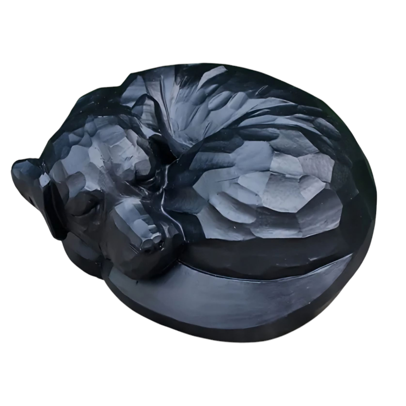 Honden Urn - Zwarte Honden Urn – Slapend Hondje - Een Bijzondere Herinnering aan Jouw Hond - Urn voor Hond - Herdenkingsurn voor Hond - Crematie Urn voor Honden – Duurzame As Urn
