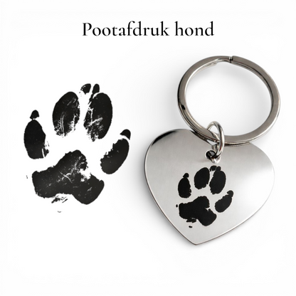 Schlüsselanhänger mit Pfotenabdruck