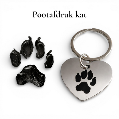 Schlüsselanhänger mit Pfotenabdruck