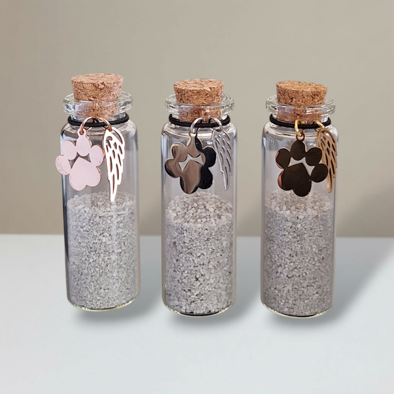 Gedenkflasche - Gold, Silber und Roségold 